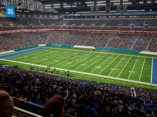 Ford Field - Section Club 6 Seat View