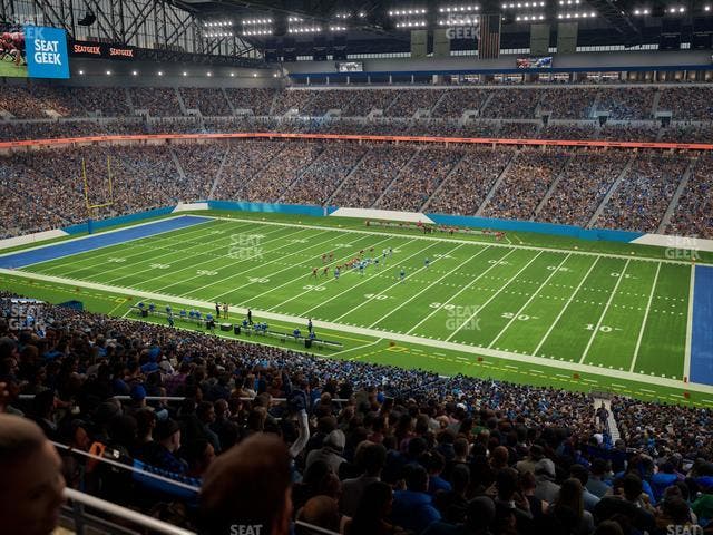 Ford Field - Section Club 6 Seat View