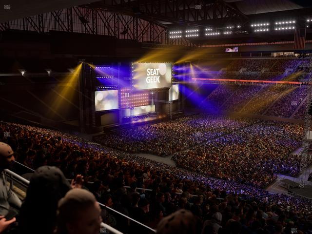 Ford Field - Section Club 6 Seat View