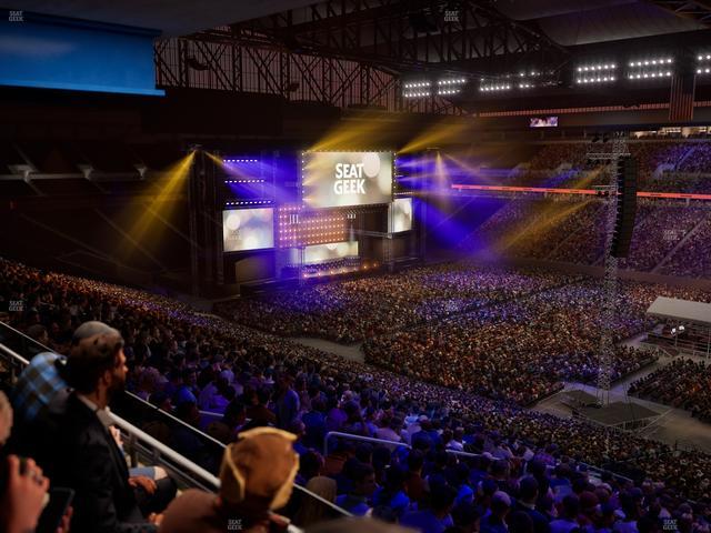 Ford Field - Section Club 8 Seat View