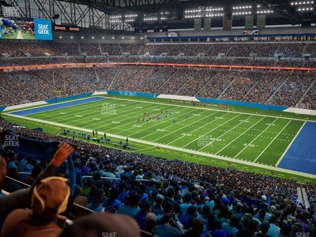 Ford Field - Section Club 8 Seat View