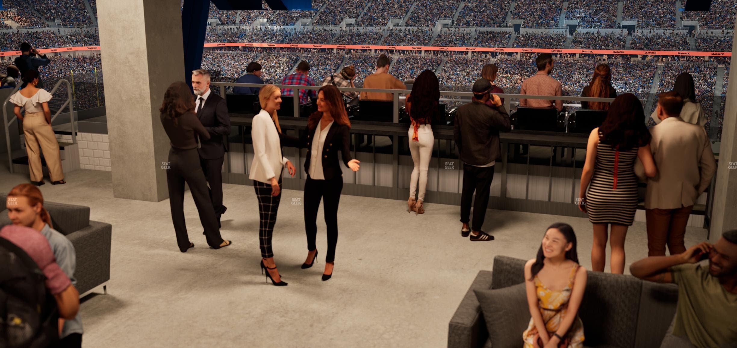Ford Field - Section South Club Sro Seat View