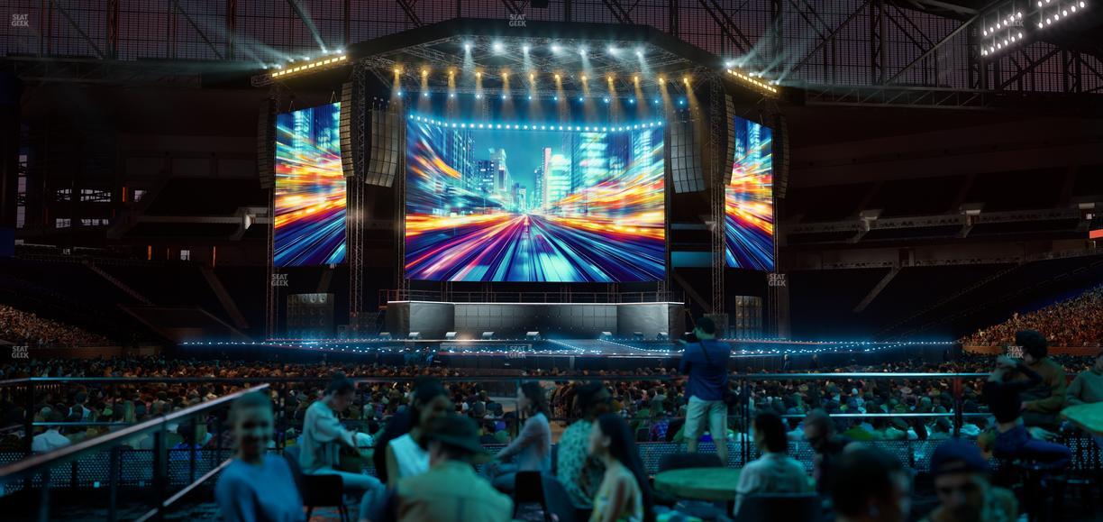 Ford Field - Section Vip Tables 10 Seat View