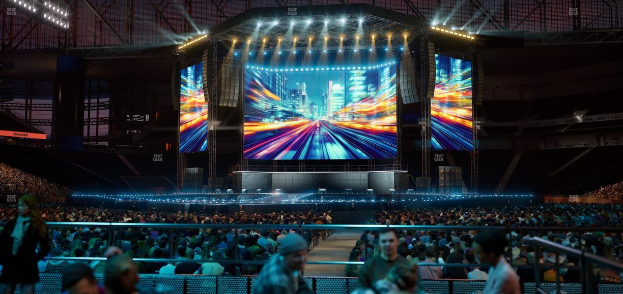 Ford Field - Section Vip Tables 3 Seat View