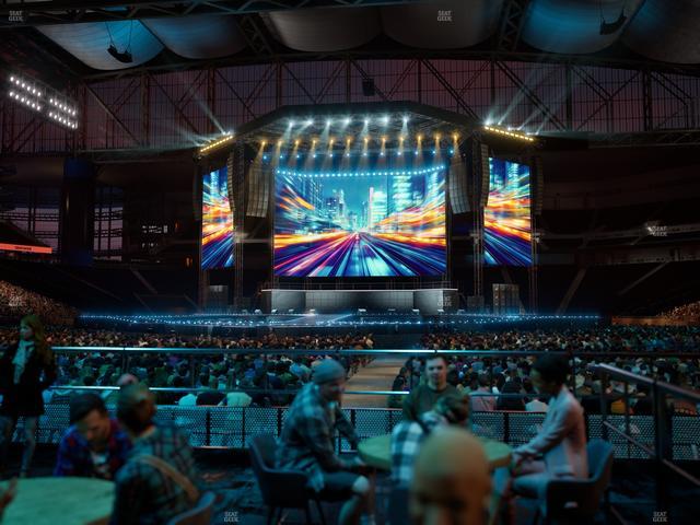 Ford Field - Section Vip Tables 3 Seat View