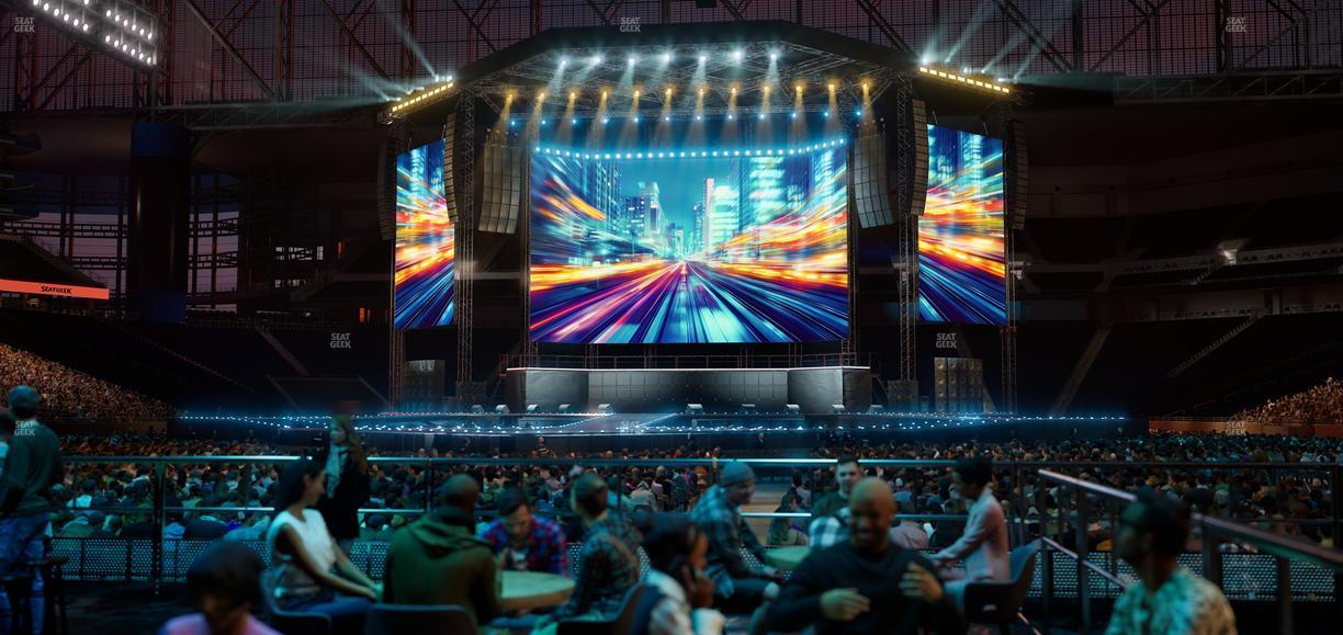 Ford Field - Section Vip Tables 5 Seat View