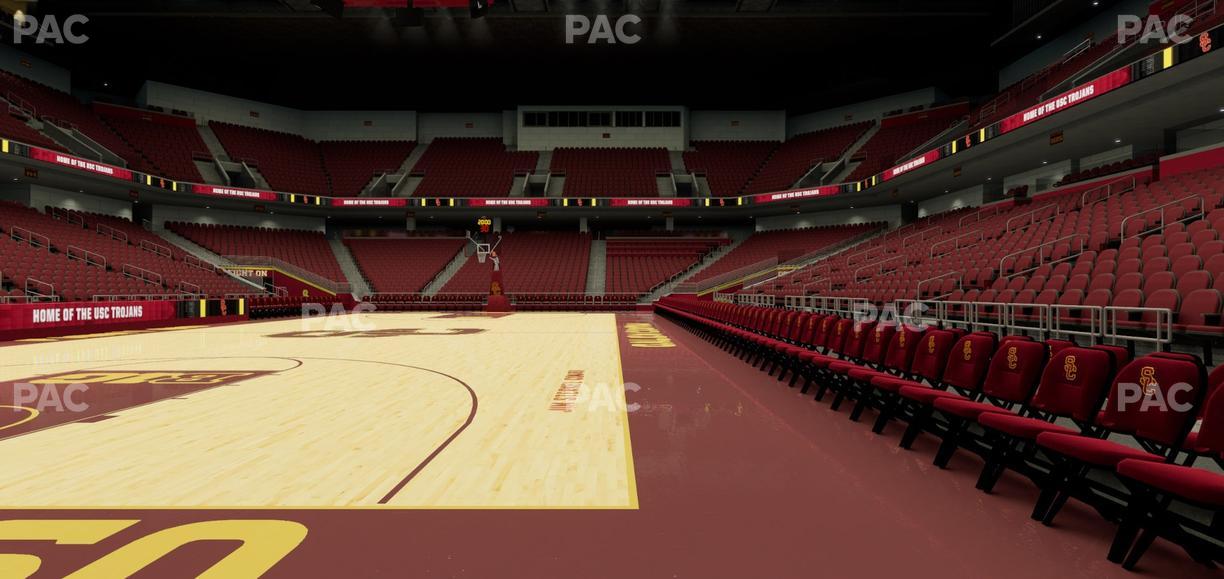 Galen Center - Section Courtside North Seat View