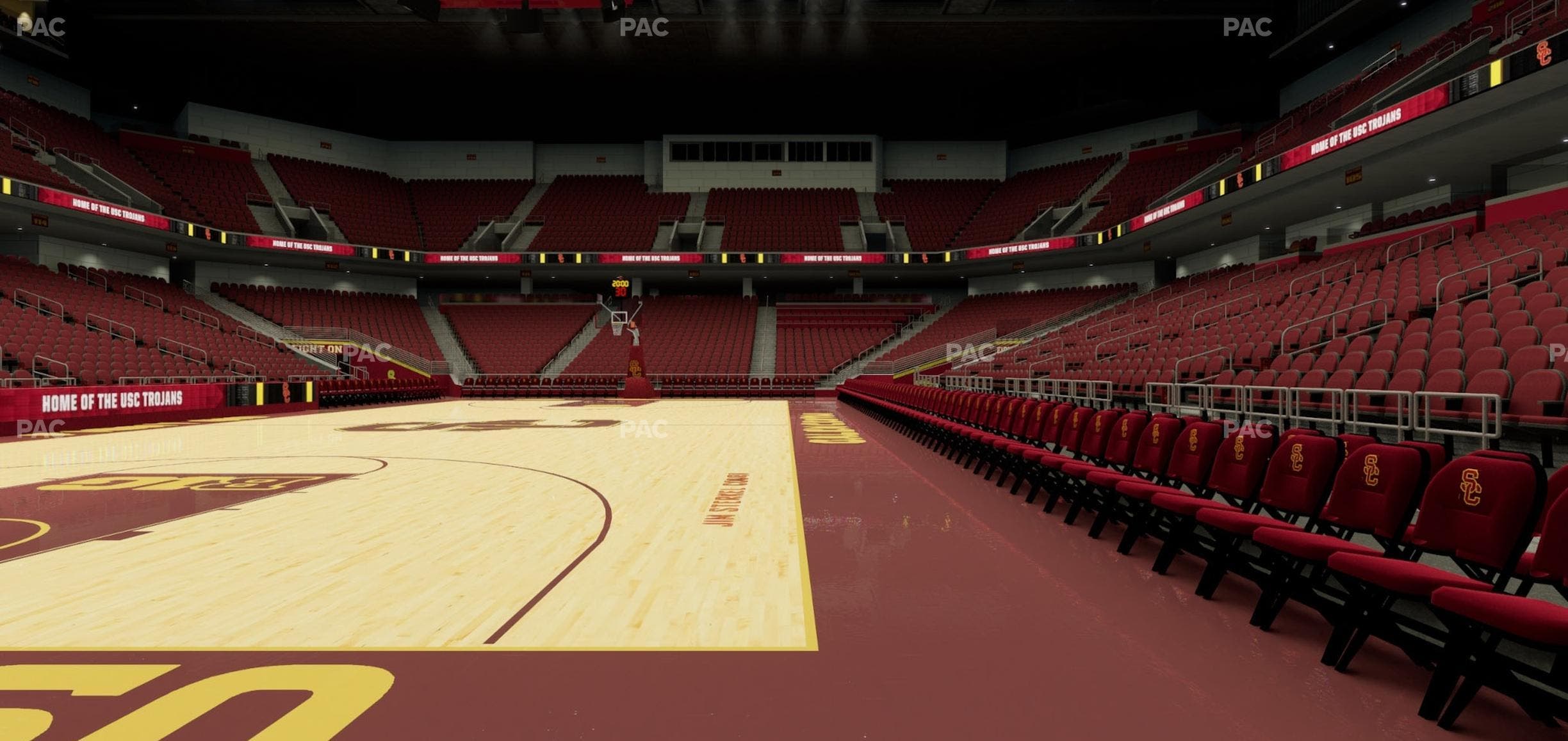 Galen Center - Section Courtside North Seat View
