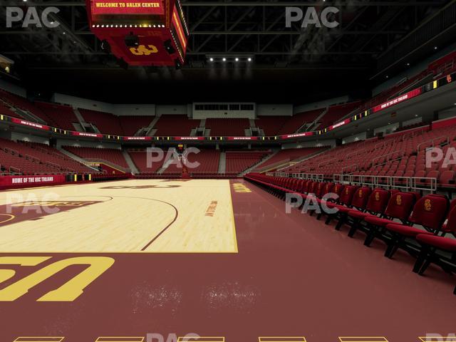 Galen Center - Section Courtside North Seat View