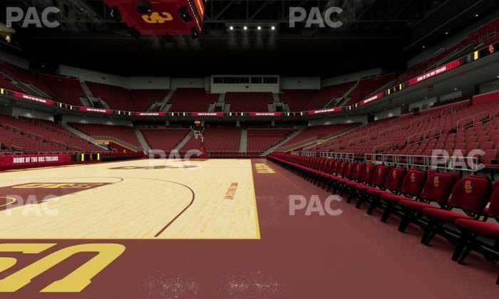 Galen Center - Section Courtside North Seat View