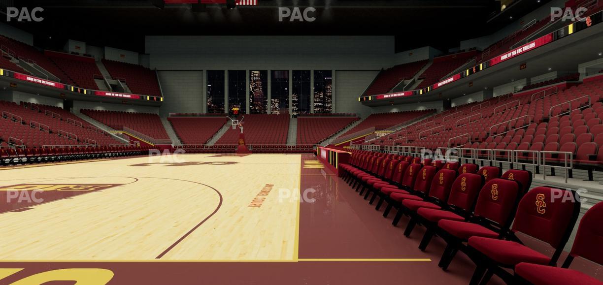 Galen Center - Section Courtside South Seat View