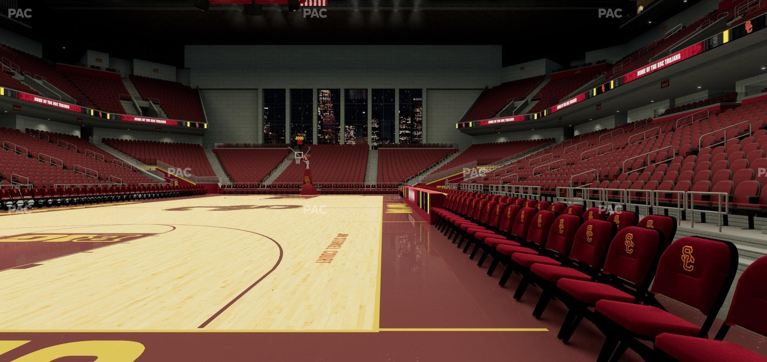 Galen Center - Section Courtside South Seat View