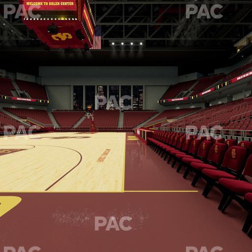 Galen Center - Section Courtside South Seat View