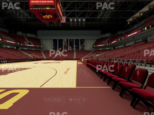 Galen Center - Section Courtside South Seat View