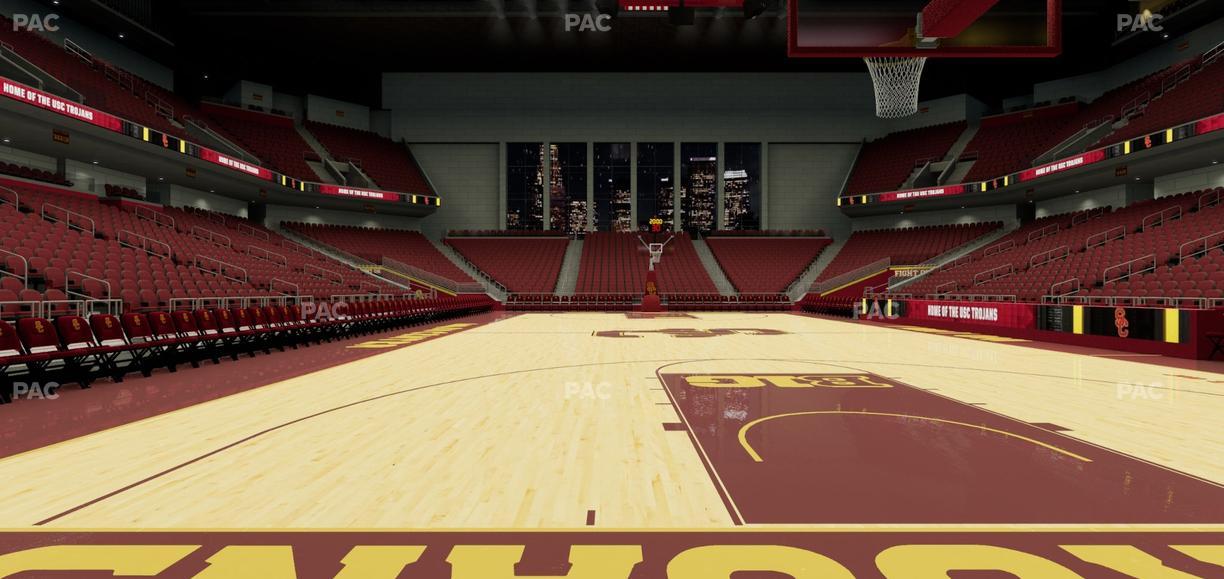 Galen Center - Section Courtside South Seat View