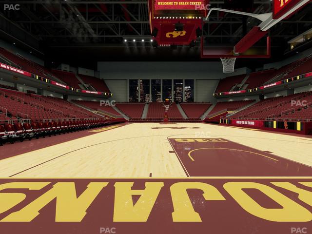 Galen Center - Section Courtside South Seat View