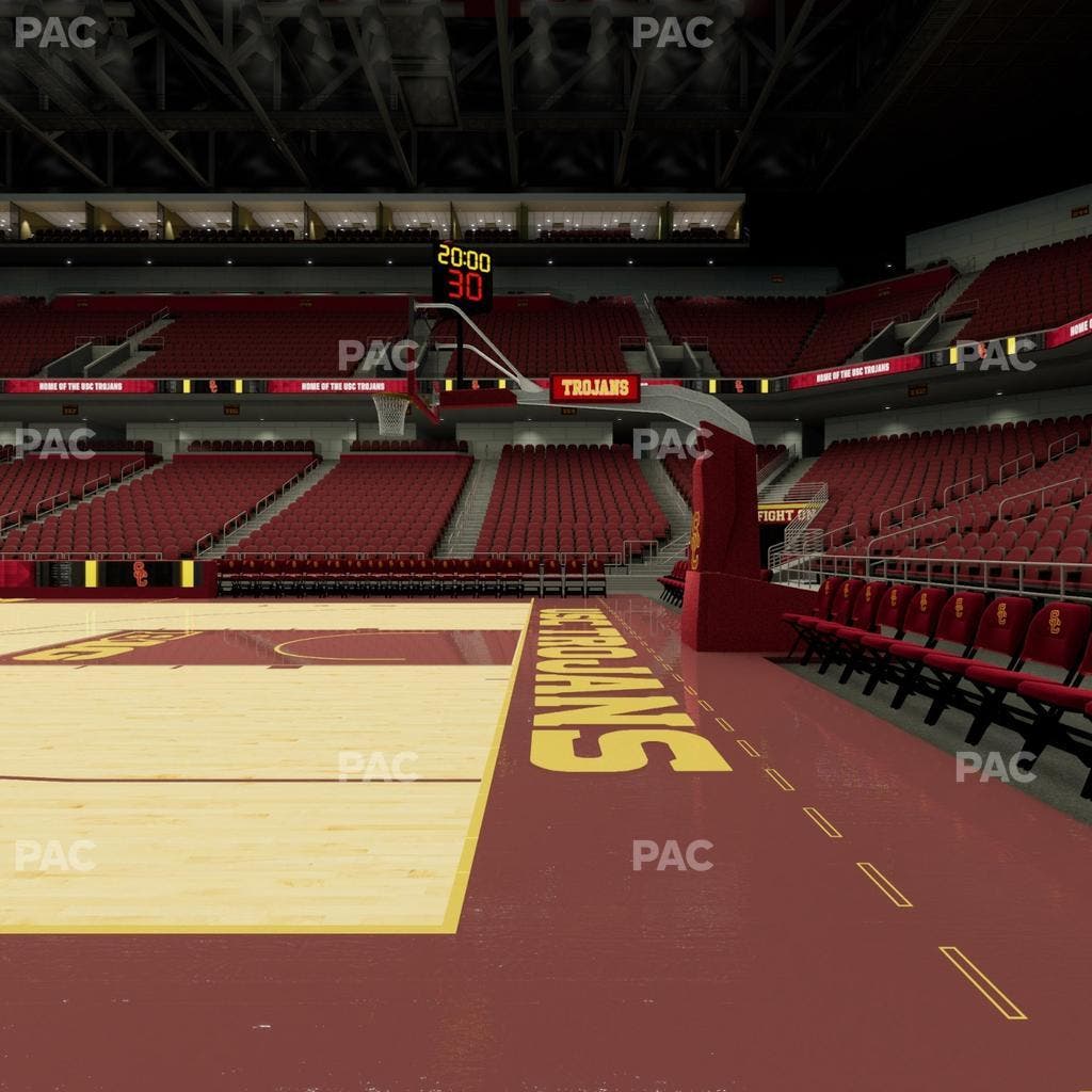 Galen Center - Section Courtside West Seat View