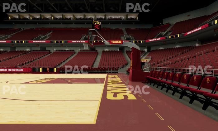 Galen Center - Section Courtside West Seat View