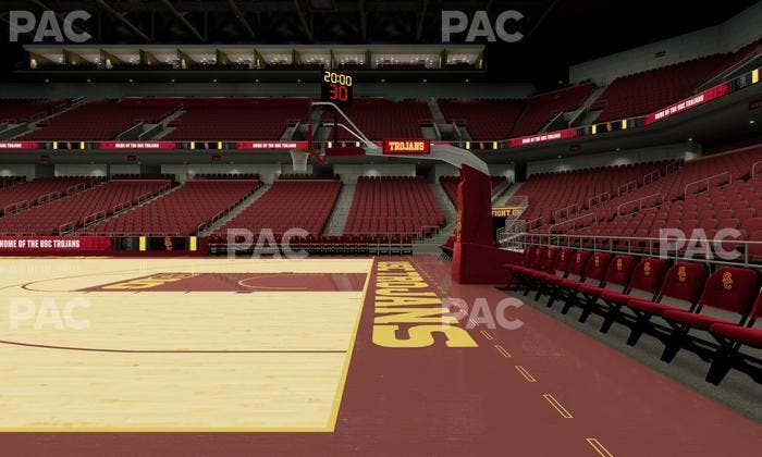 Galen Center - Section Courtside West Seat View