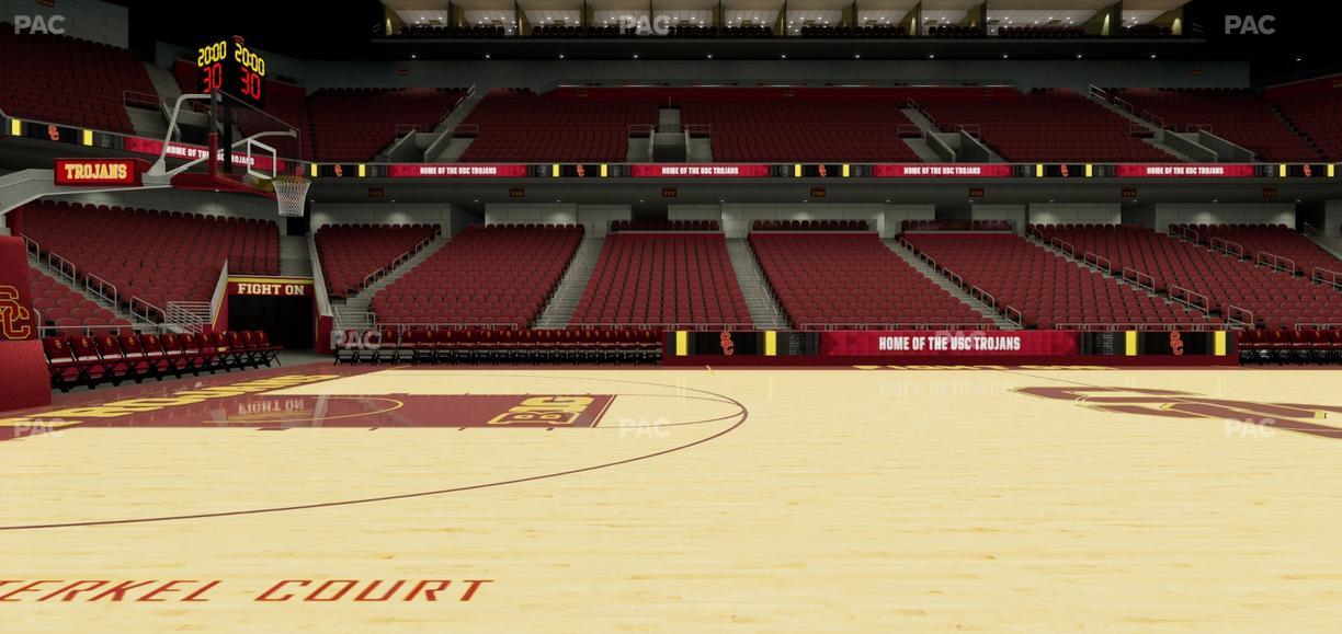 Galen Center - Section Courtside West Seat View