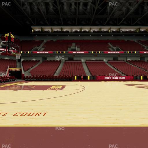 Galen Center - Section Courtside West Seat View