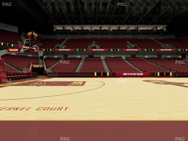 Galen Center - Section Courtside West Seat View