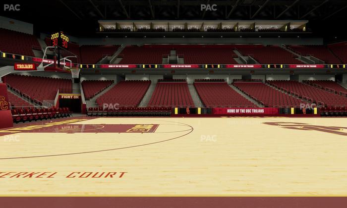 Galen Center - Section Courtside West Seat View