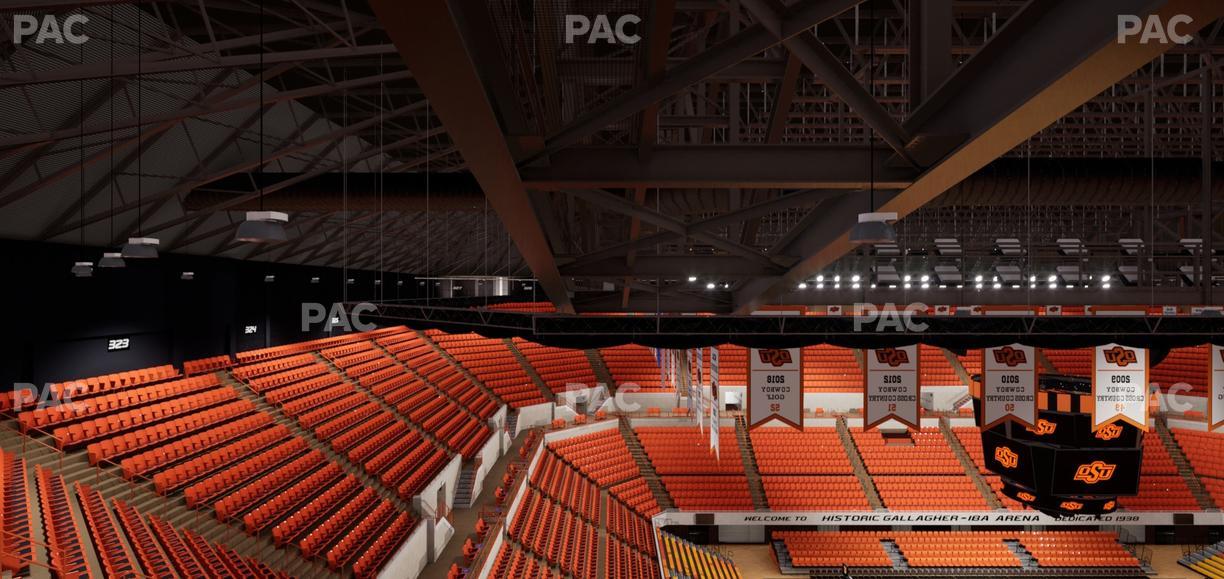 Gallagher-Iba Arena - Section Suite Infant Seat View