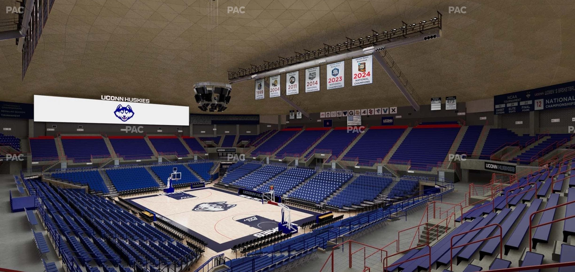 Gampel Pavilion - Section 1 Seat View