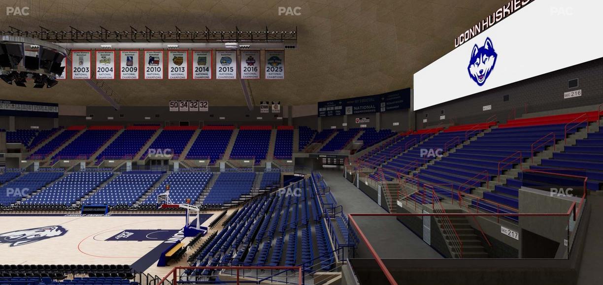 Gampel Pavilion - Section 10 Seat View