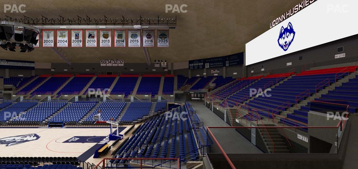 Gampel Pavilion - Section 10 Seat View