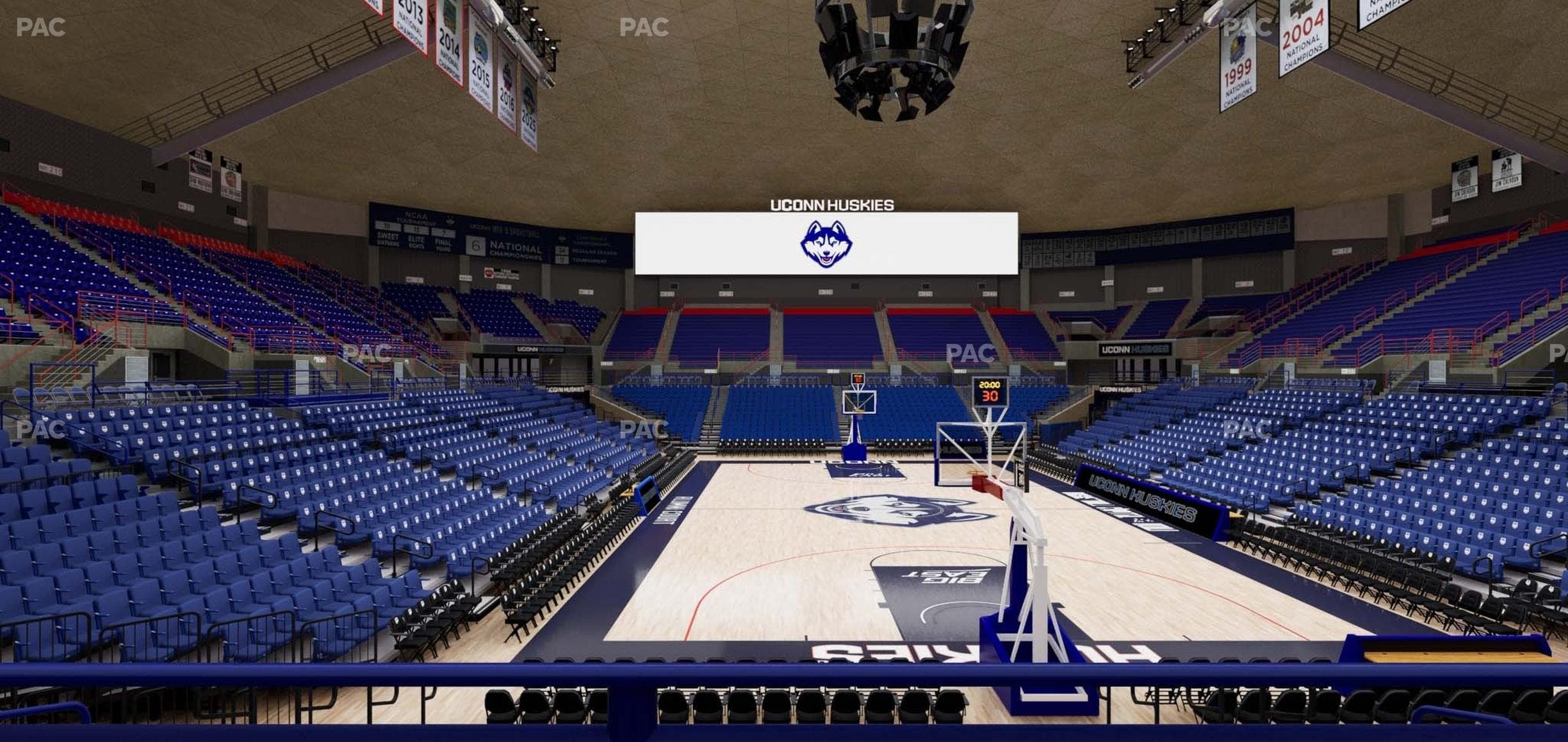 Gampel Pavilion - Section 104 Seat View