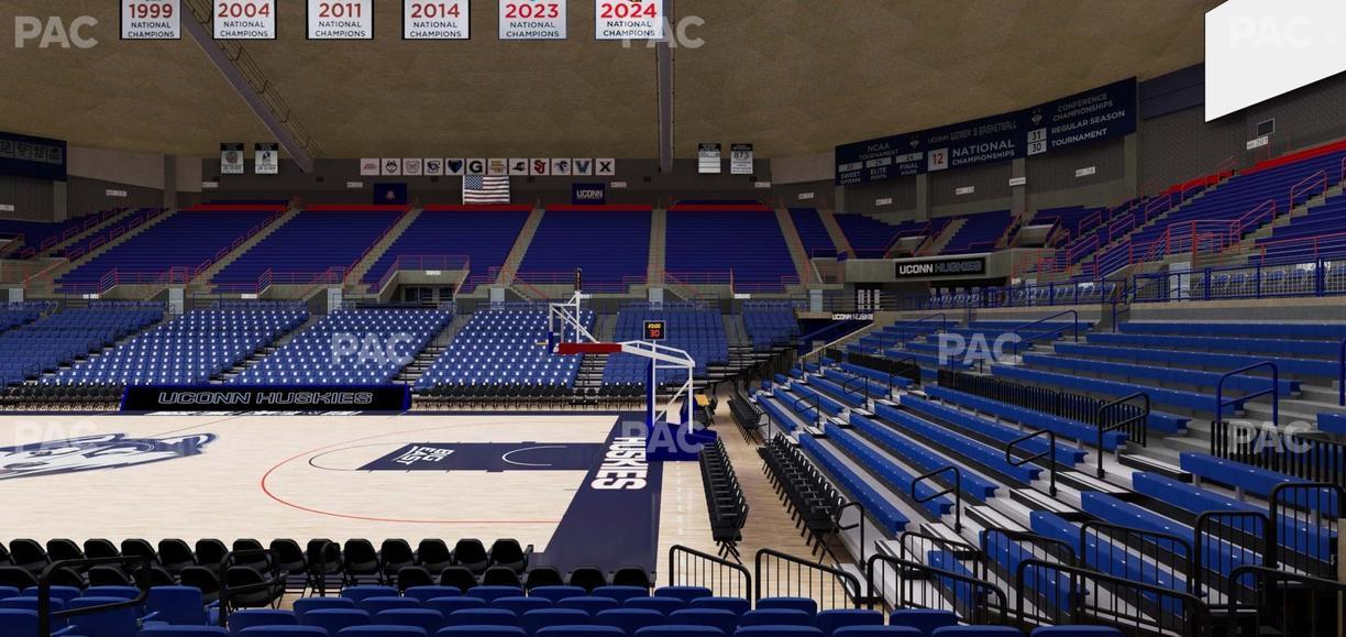 Gampel Pavilion - Section 107 Seat View