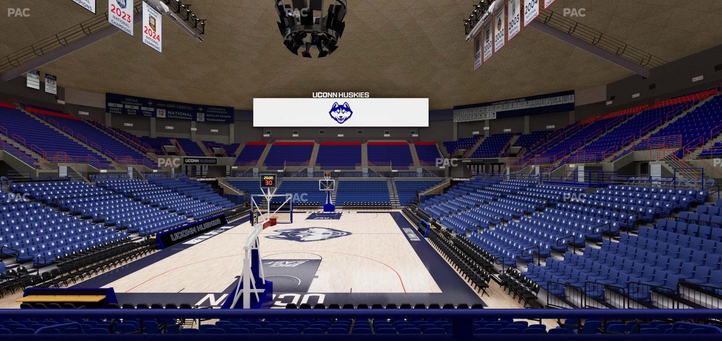 Gampel Pavilion - Section 114 Seat View