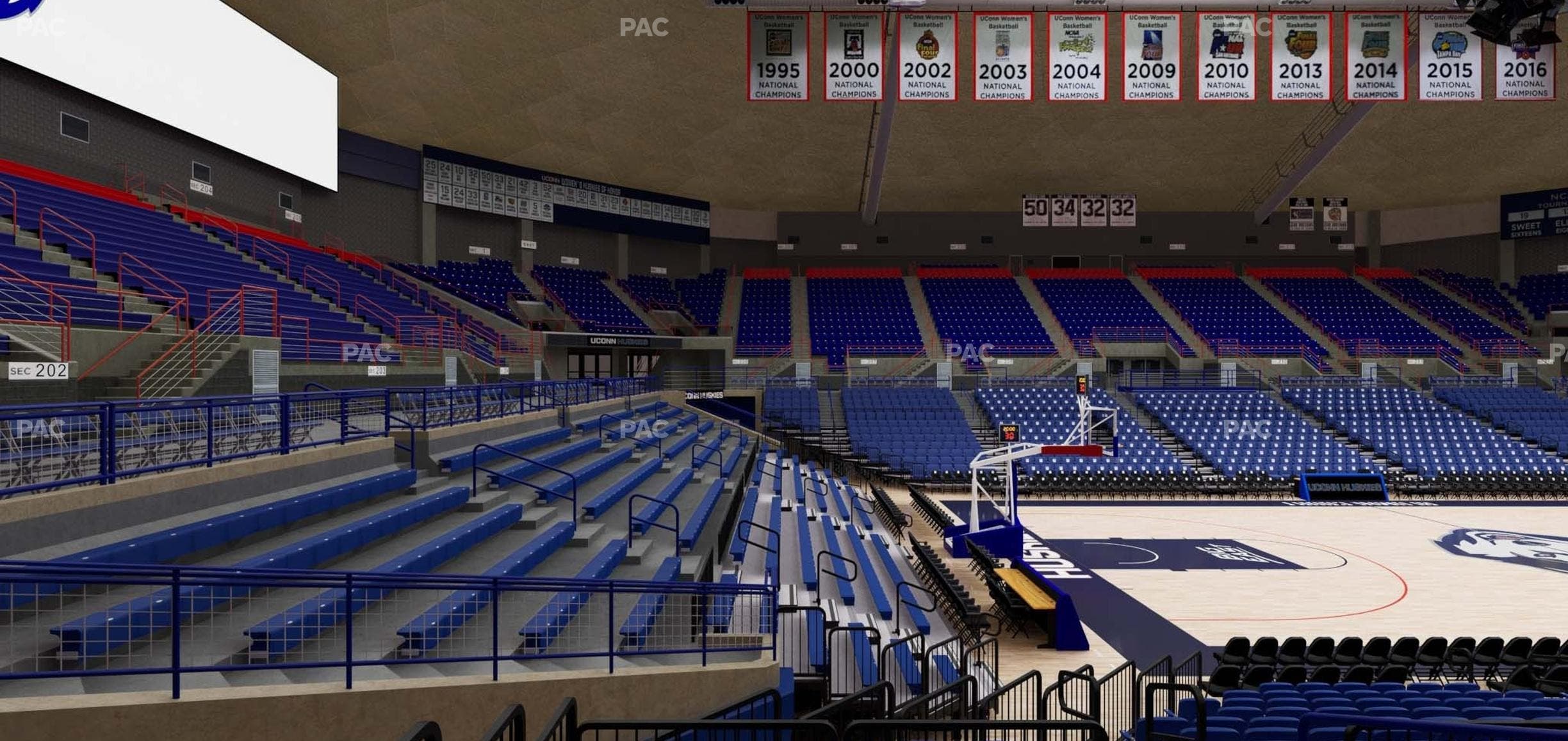 Gampel Pavilion - Section 124 Seat View