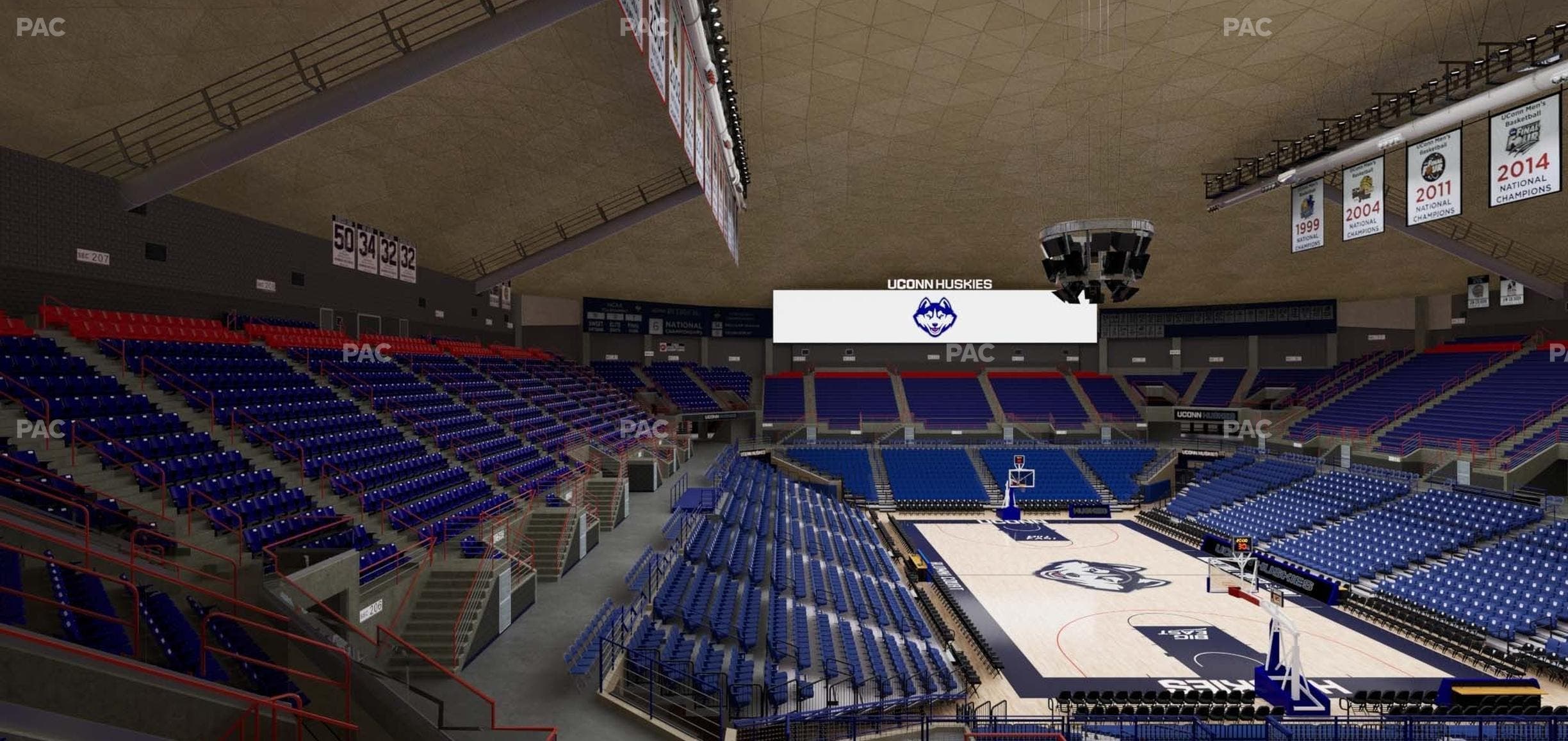 Gampel Pavilion - Section 205 Seat View