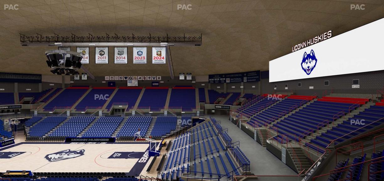 Gampel Pavilion - Section 206 Seat View