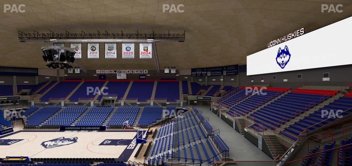 Gampel Pavilion - Section 206 Seat View