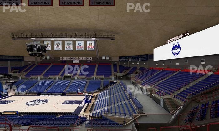 Gampel Pavilion - Section 206 Seat View