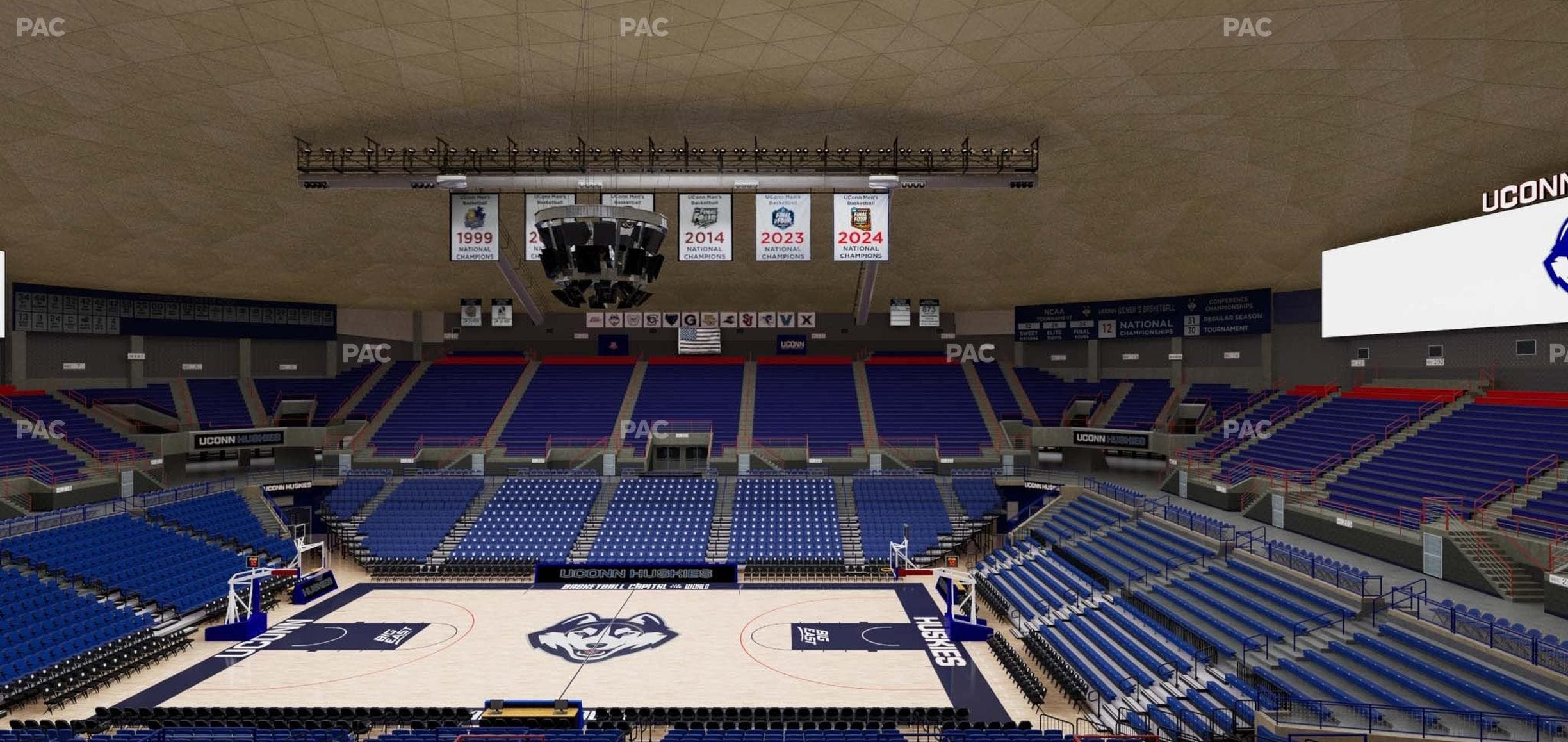 Gampel Pavilion - Section 208 Seat View