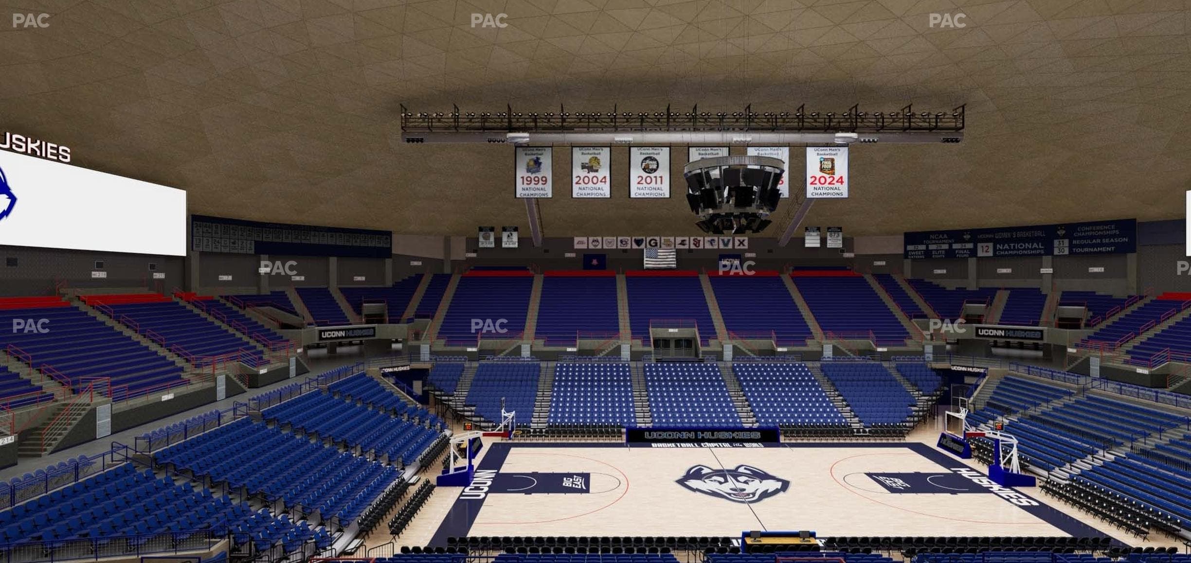 Gampel Pavilion - Section 210 Seat View
