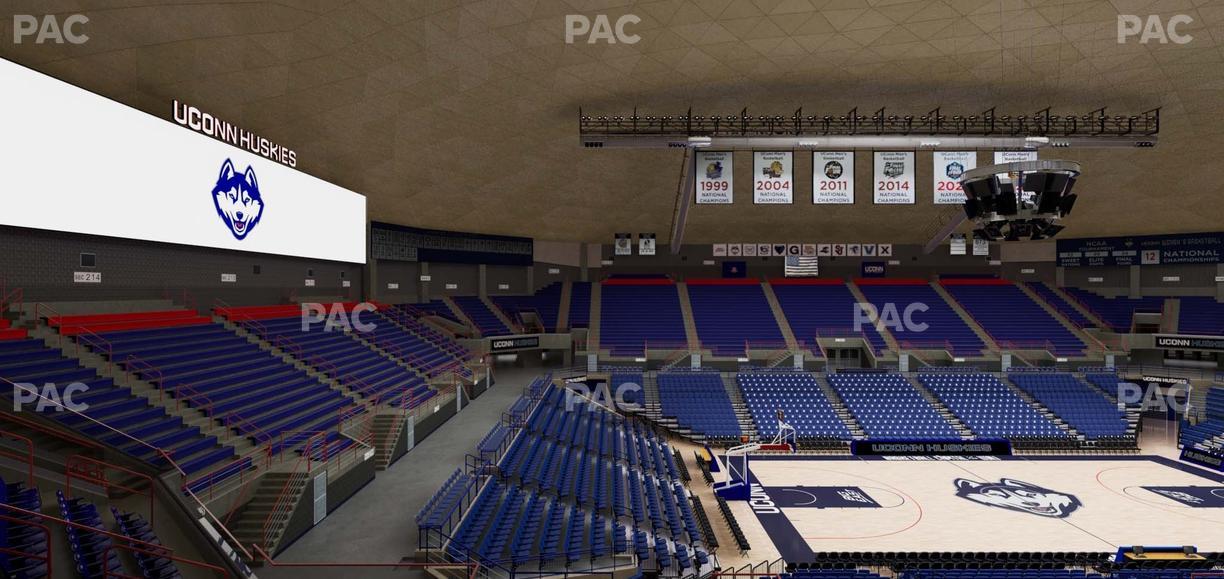 Gampel Pavilion - Section 212 Seat View