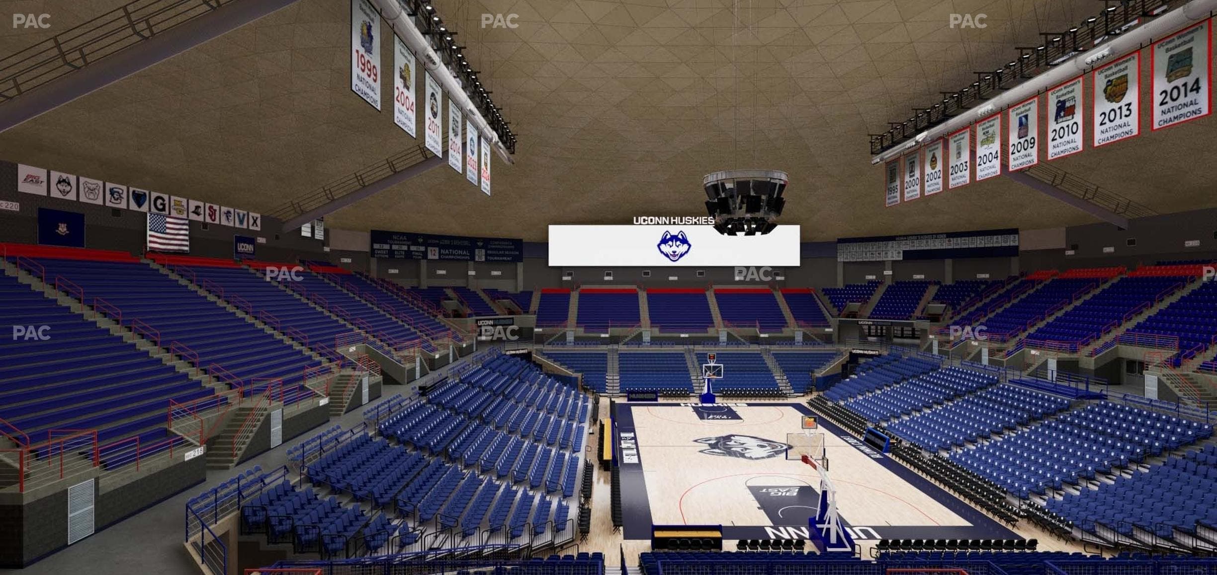 Gampel Pavilion - Section 216 Seat View