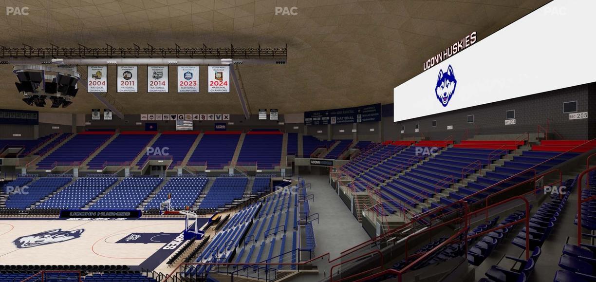 Gampel Pavilion - Section 3 Seat View