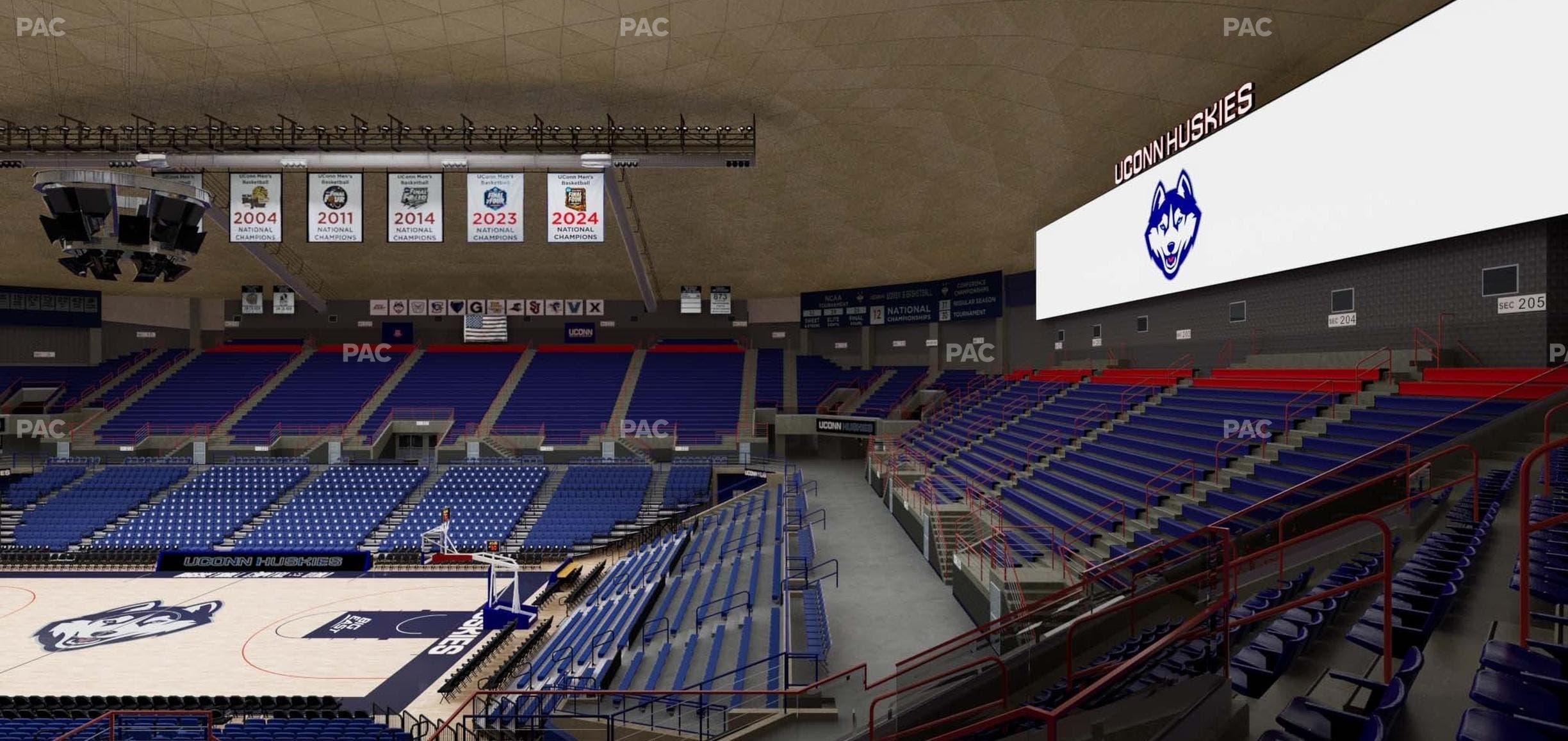 Gampel Pavilion - Section 3 Seat View