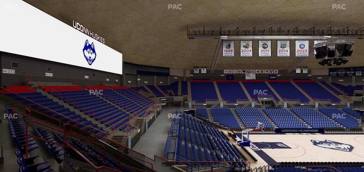 Gampel Pavilion - Section 4 Seat View