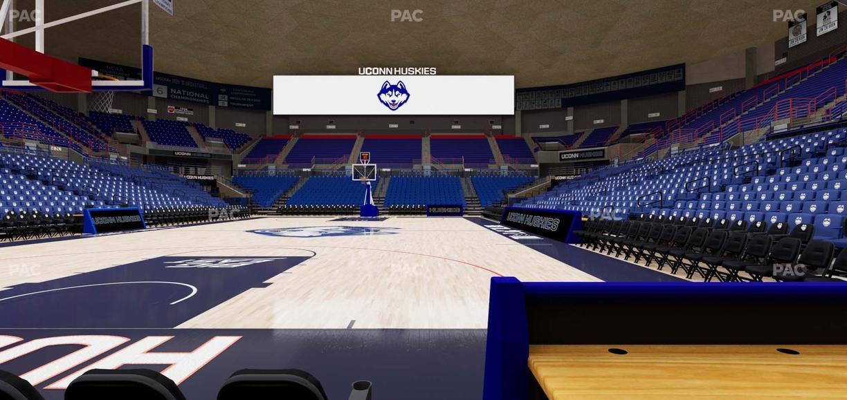 Gampel Pavilion - Section Courtside 102 Seat View