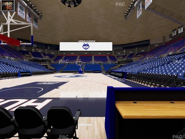 Gampel Pavilion - Section Courtside 102 Seat View