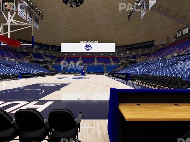 Gampel Pavilion - Section Courtside 102 Seat View