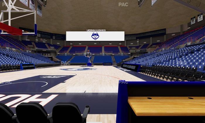 Gampel Pavilion - Section Courtside 102 Seat View